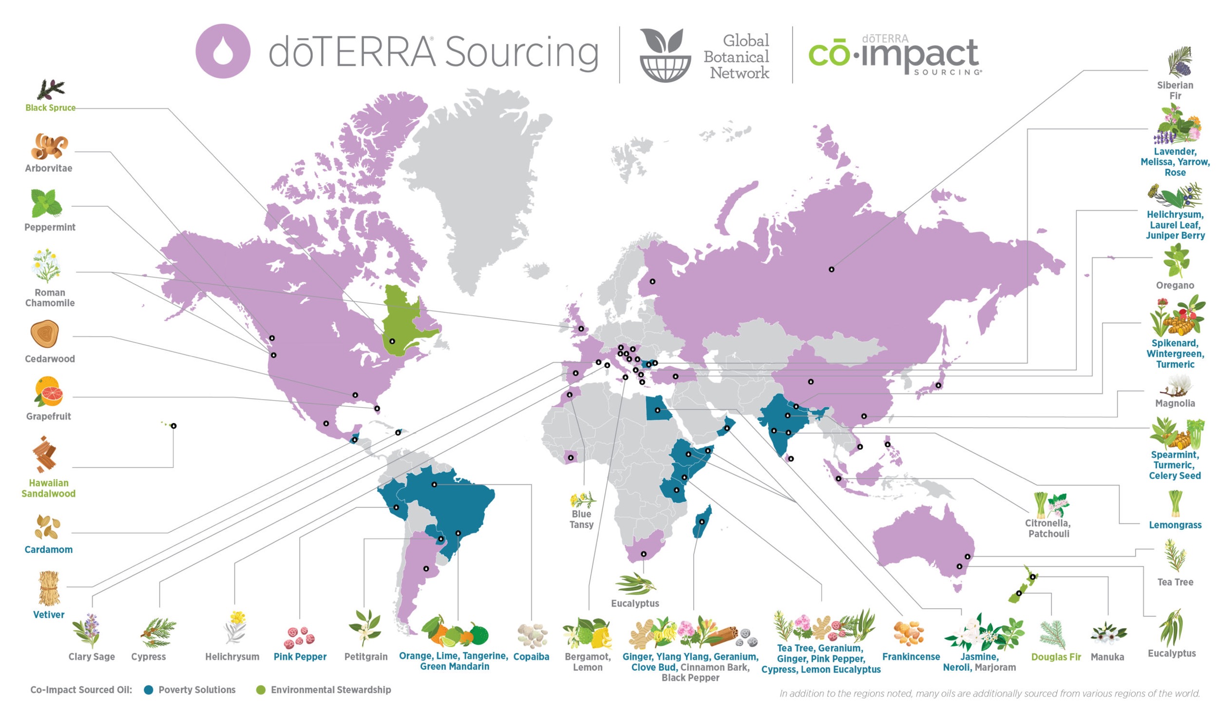 doterra essential oils sourcing map scaled
